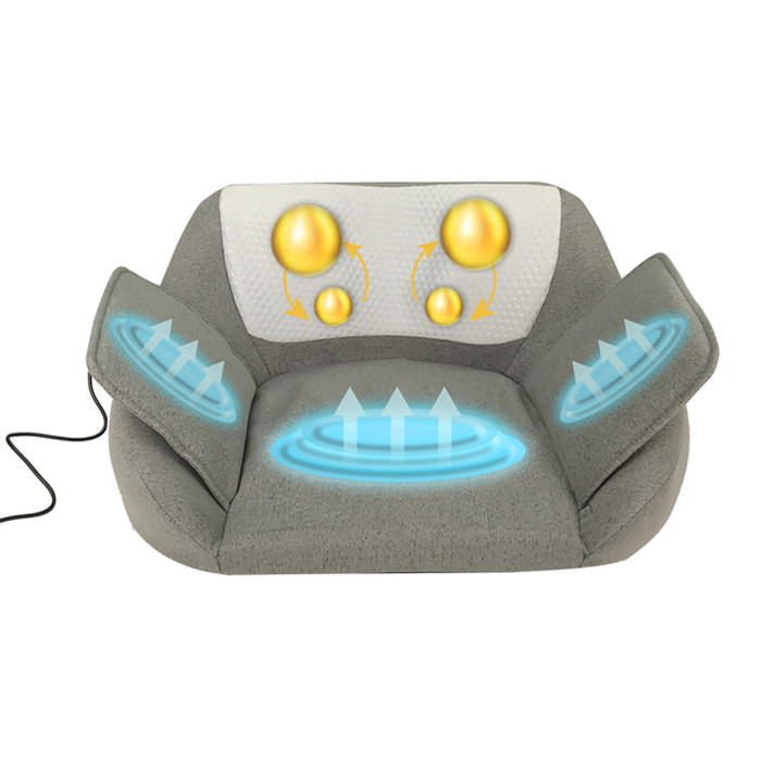 Newest design portable air bag massage seat cushion with lumbar shiatsu