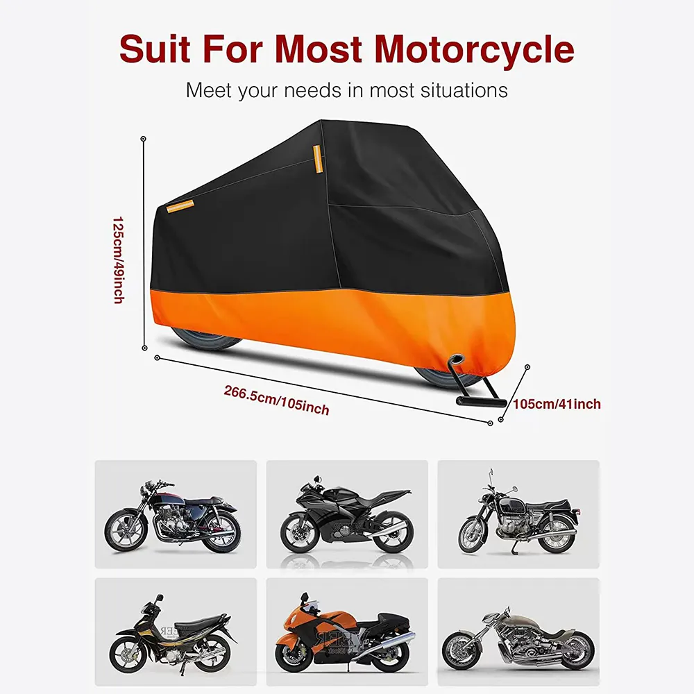 Factory Wholesale Waterproof Outdoor Scooter Cover Waterproof Snow Motor Cover Waterproof Motorbike Covers With Lock Hole