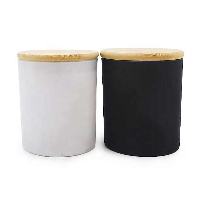Black Tumbler Candle Jars With Lifs