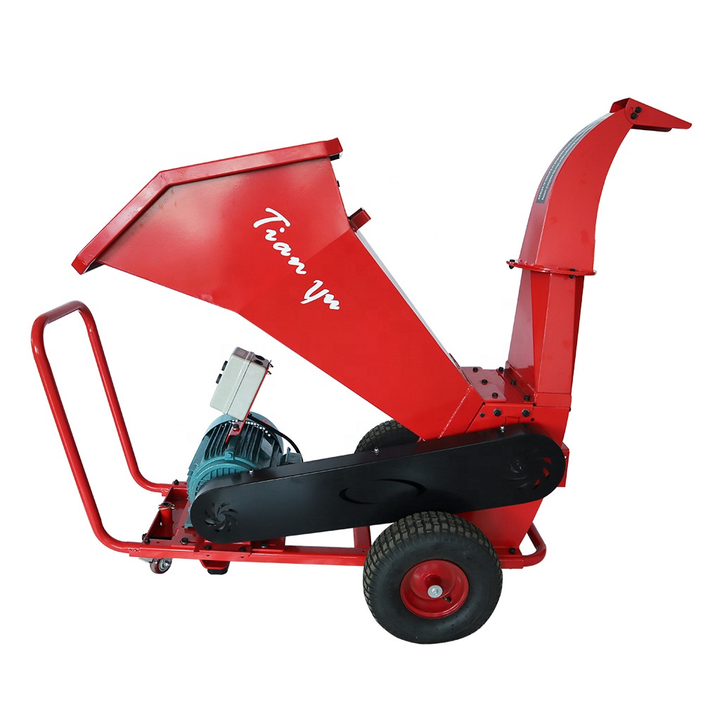 Small Smash Machine Mobile Garden Trees Broken Branches Machine Crush wood logs making sawdust