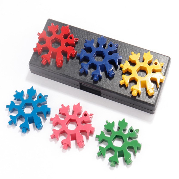 Wholesale cheap keychain snowflake multifunctional tool