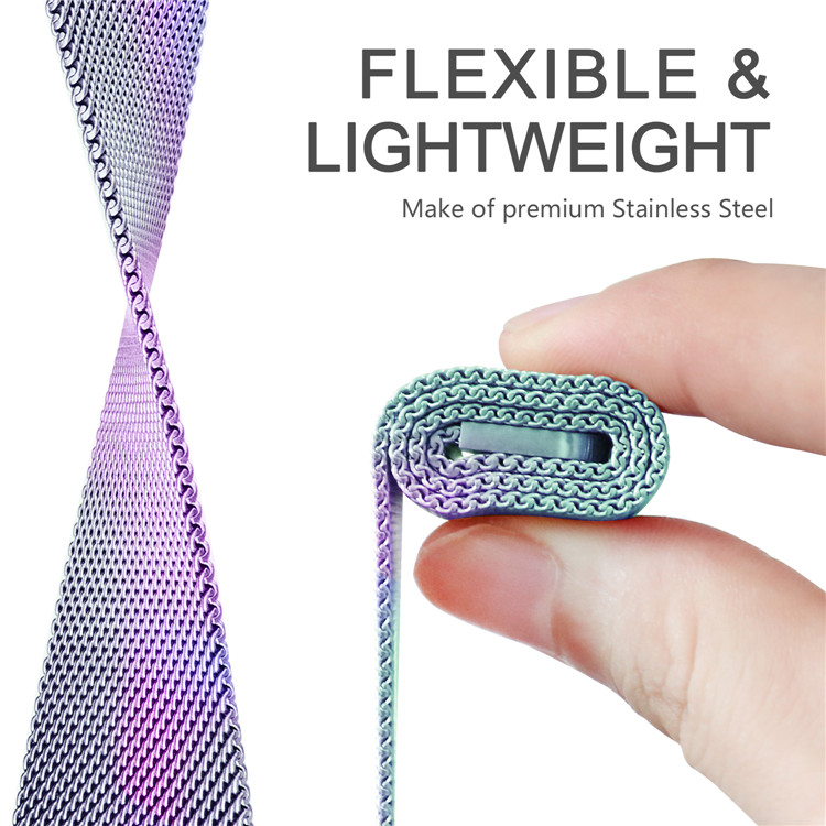 Women fashion designer wrist band for 38 40 42 44 mm magnetic apple watch milanese loop bands bracelet