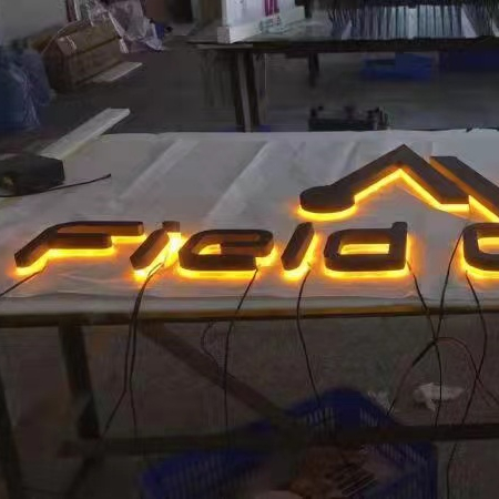 Newest 3d stainless steel letter sign shop name board outdoor company logo design lighted coffee sign
