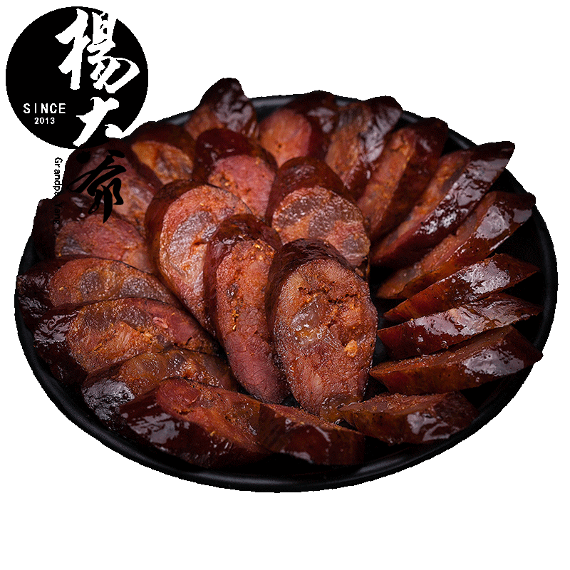 Пряная колбаса Yang Da Ye, 500 г, Sichuan, местная колбасная ферма, Домашняя колбаса с копченым беконом из чунцина
