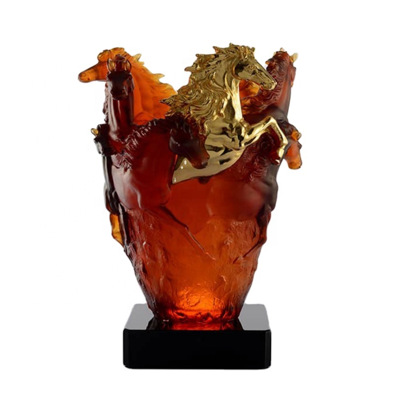 Wedding home centerpieces lalique arabian bakhoor burner incense horse crystal incense burner holder with horse