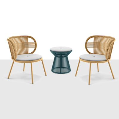 Mordern PE Rattan Wicker Dinning Chair indoor and Outdoor Rattan cofe Chair set