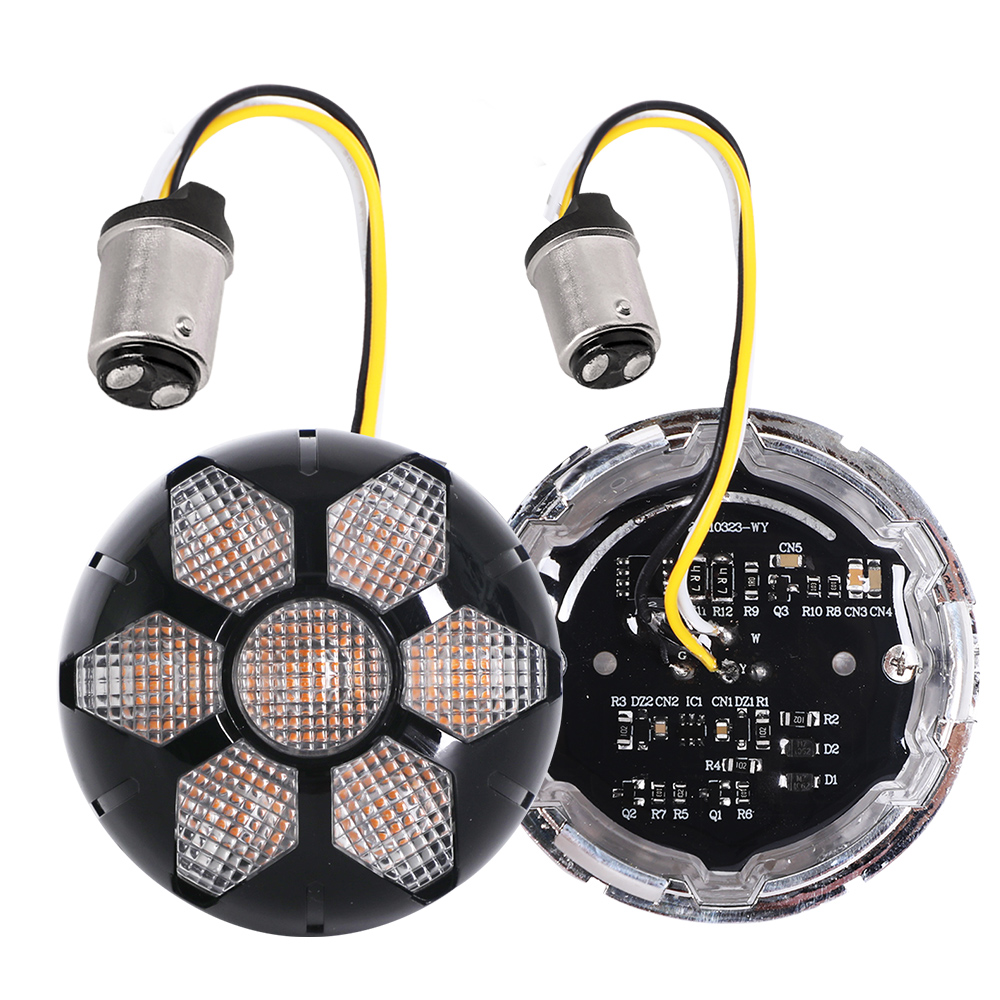 2021 New Fashion Meteor Design Halley's Comet Turn Signal Running Light Built in EMC DRL 180 Degree Luminous Angle For Harley