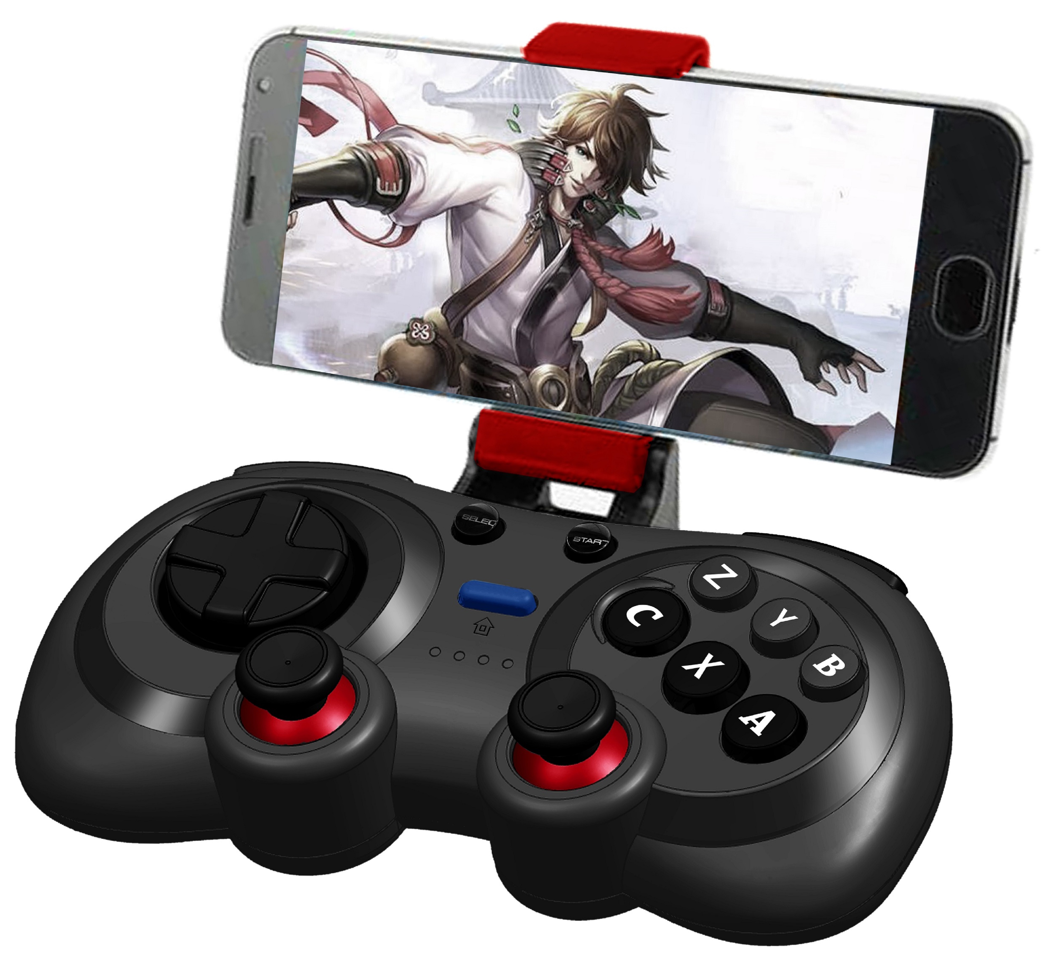 wholesale Wireless Blue Tooth Gamepad Controller for Android/IOS Phone Gamepad with Mobile Phone Holder
