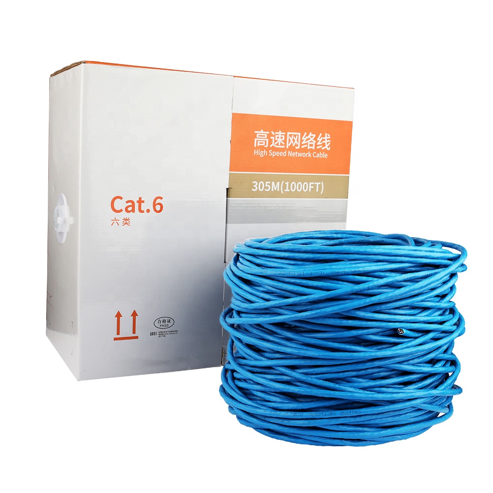 Сетевой Интернет-кабель высокого качества, фабричное производство, 8 пар, Cat 6 UTP Cat6 Lan-кабели 305 м