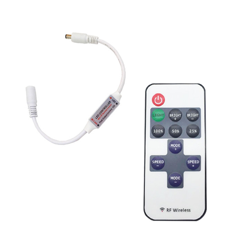 DC12-24V 11Key RF single color strip dimmer Wireless single color control switch mini