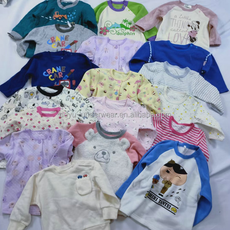 2 Dollars Model LY008 Series Mixed Style Long Sleeve For baby boy baby girl clothes tops