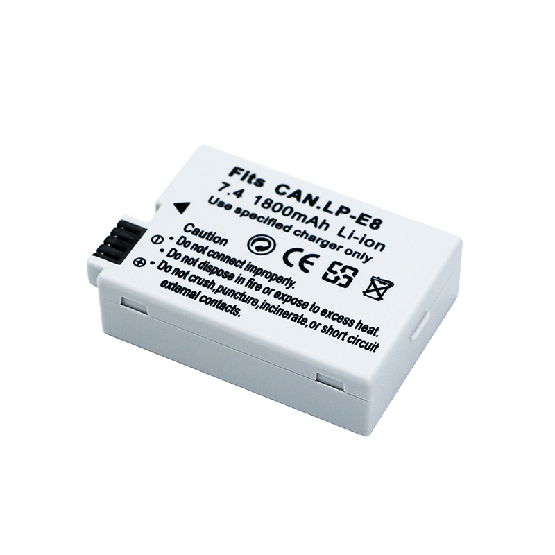 1800mAh LP-E8 Camera Battery For Canon 550D 600D 650D 700D Rechargeable Battery For Canon X4 X5 X6i X7 Camera Battery