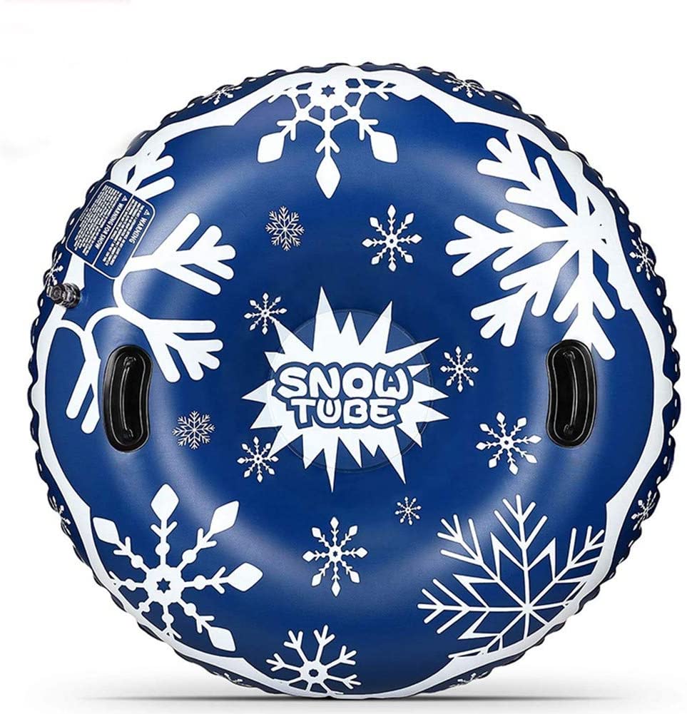 Wholesale New Inflatable Snow Tube Sled Durable Snowflake Pattern Plastic Pvc Inflatable Ski Circle With Handle