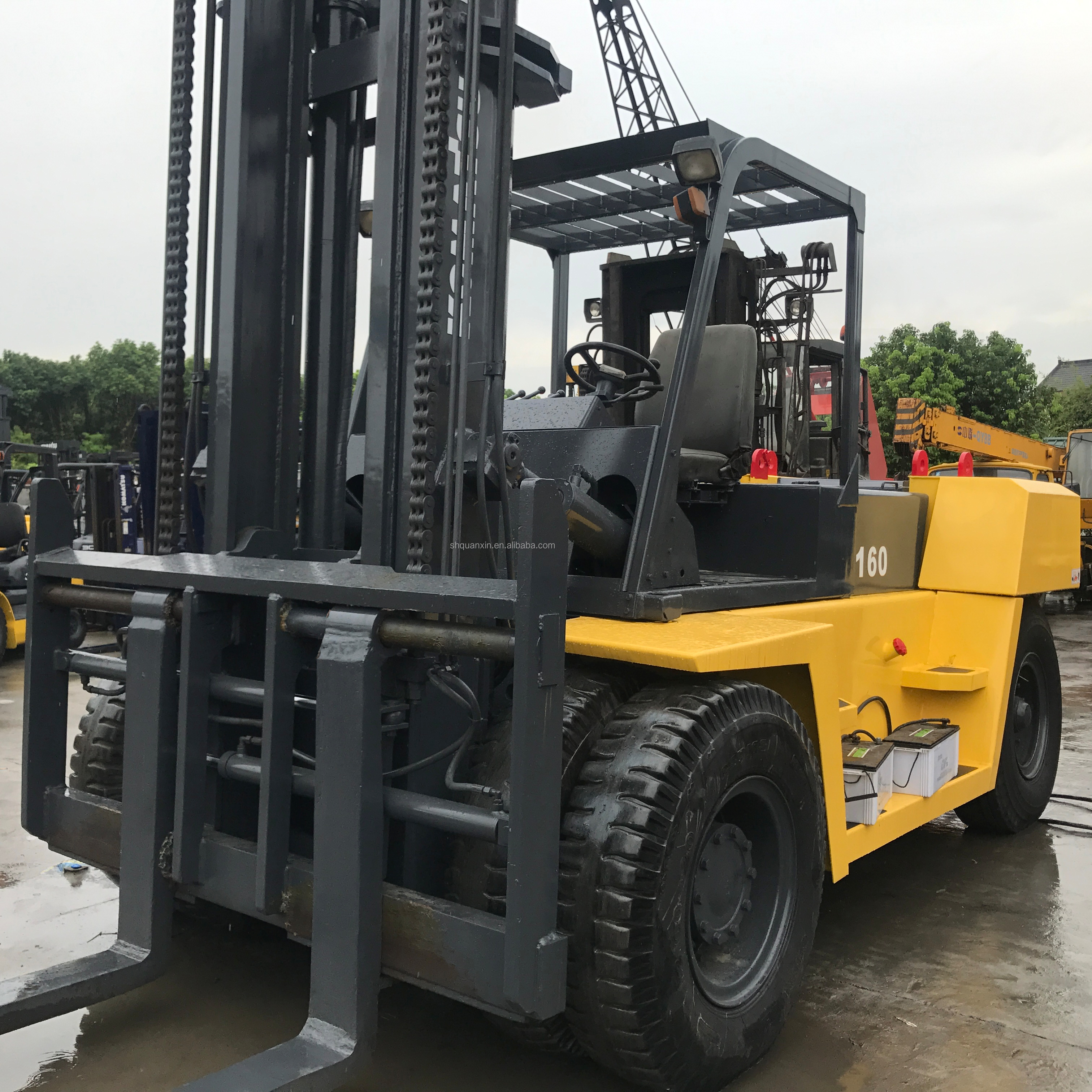 Вилочный погрузчик Komatsu FD160, 16 тонн, 20 тонн, 15 тонн, 10 тонн, 5 тонн, 3 тонны, дизельный вилочный погрузчик б/у, японский оригинал