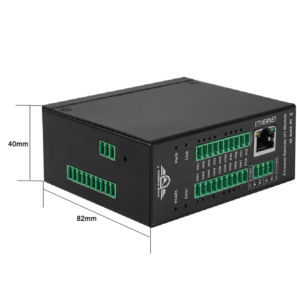 Modbus TCP Ethernet Remote IO Module Industrial 10/100M adaptive Analog input data logger (4AI+RJ45+RS485) M230T