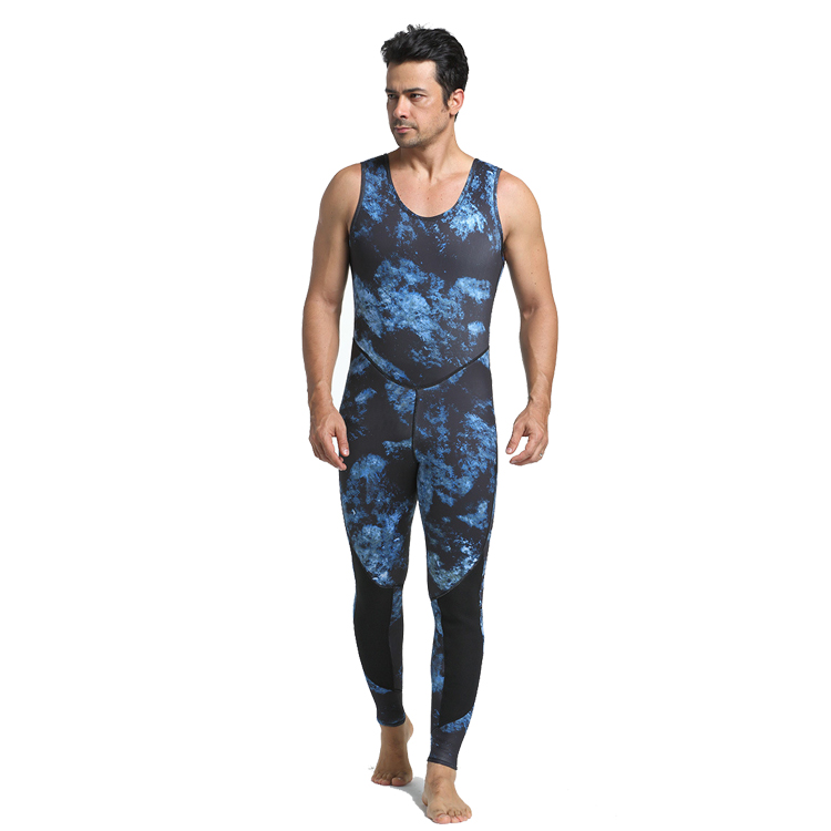 Camouflage Flexible Neoprene Wetsuit Vest Spearfishing Suit Free diving Suit Adults