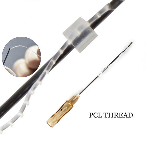 Белый PCL cog нить 4d 19g 100 мм W иглы