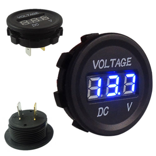 12V 24V DC Универсальный 3 фазы светодиодный дисплей Цифровой вольтметр для автомобилей, автобусов, лодка корабль в байкерском стиле