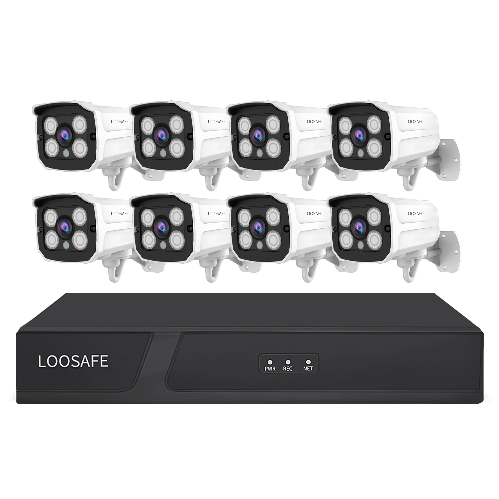 Loosafe Poe 8-канальный сетевой видеорегистратор 3mp камера 5mp ip Cctv комплект 8ch камеры безопасности системы