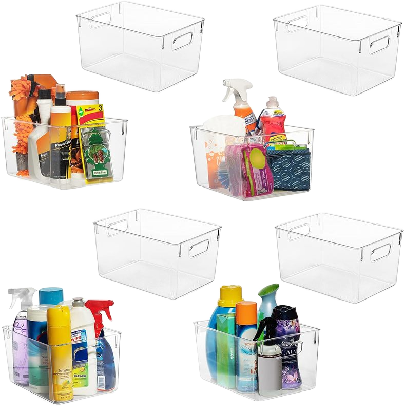 Home office Kitchen Airtight Food Storage Bins laundry room Transparent Plastic Storage Box Fridge Organizer for closet