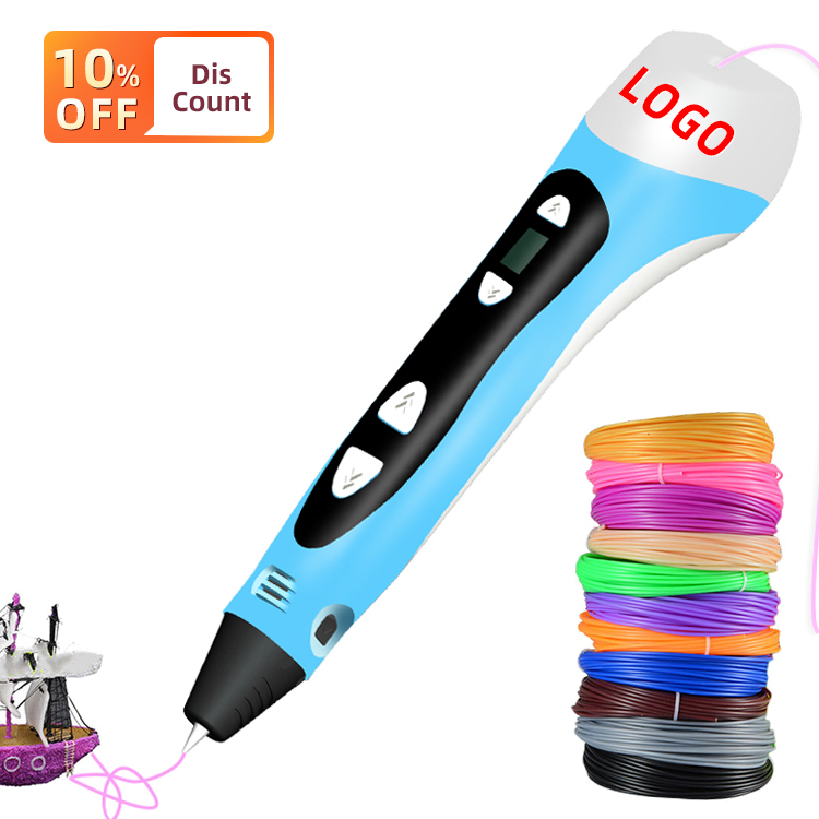 New Design Popular Less Ink Stick Glue Stylo Printen Book Filament 12 Color Rolls Drawing Pen 2 Printer 3D Printing Pen 3D Pen
