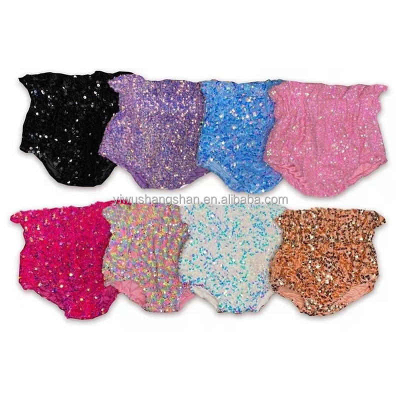 2021 Summer Fashion Toddler Infant Bummies Multicolor Sequins Baby Girls Bloomers