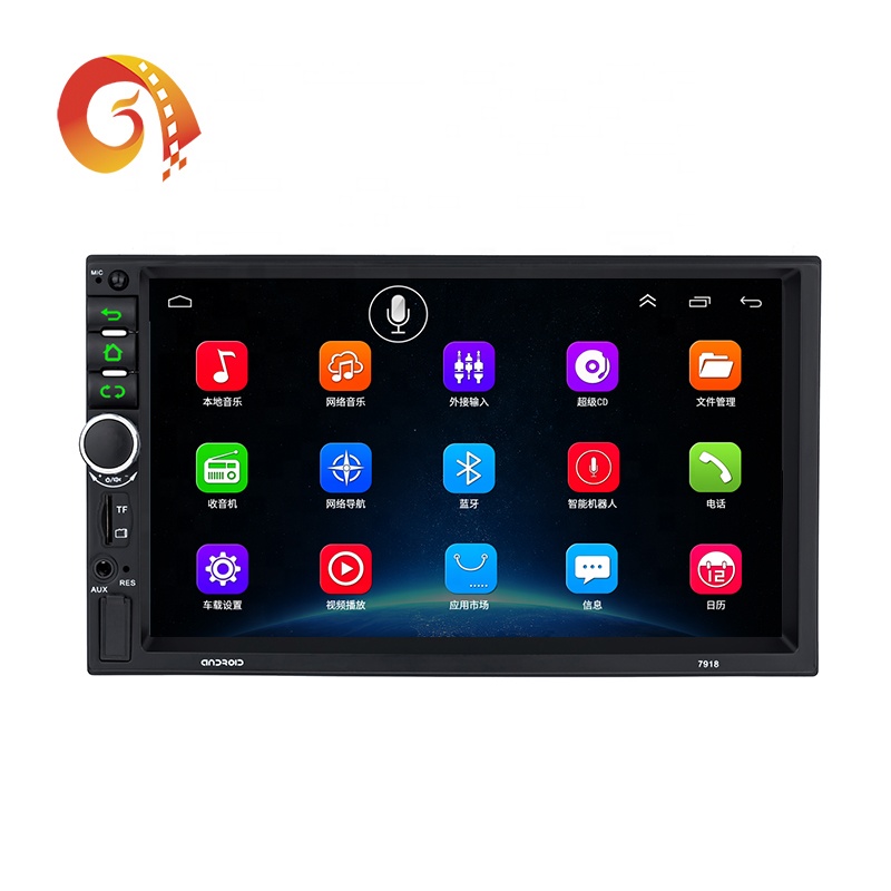 2 Din 7 дюймов 7918 Android 1024*600 HD 1080P Full HD сенсорный экран Автомобильный видеорегистратор зеркало Vlc Apk обоих концах для подключения внешних устройств к автомобильной Радио система DVD плеер