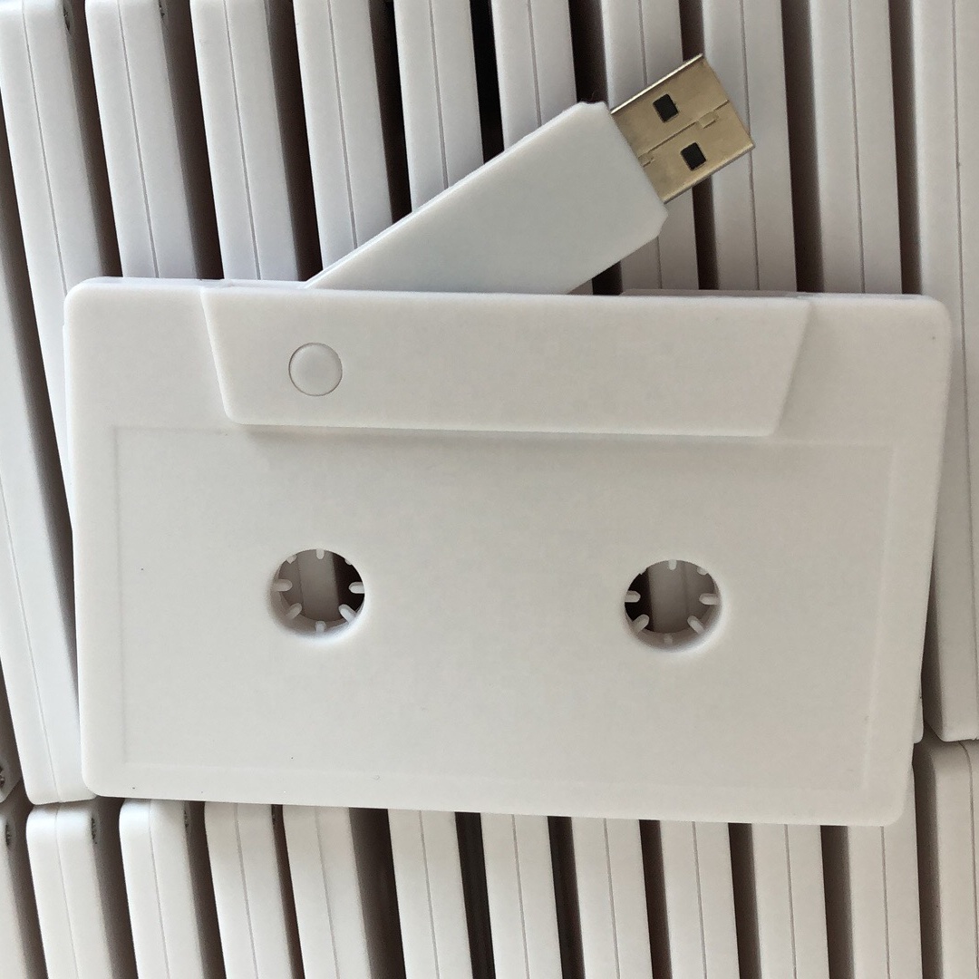 Оптовая продажа, Usb-накопитель с аудиокорпусом, белый, 2 ГБ, 8 ГБ, флэш-диск, кассета, лента, флэш-накопители