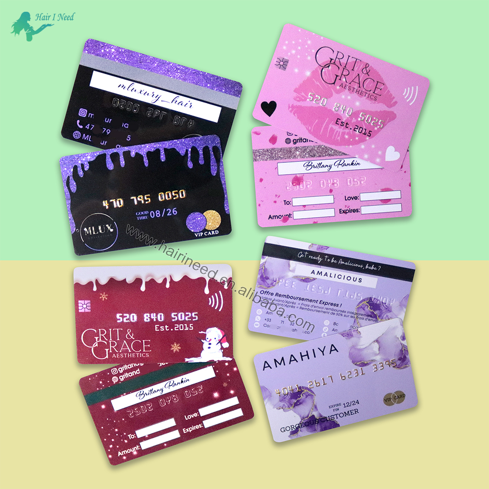Wholesale Custom Embossed Foil PVC Plastic Business Cards Colorful Printed Credit Card Size