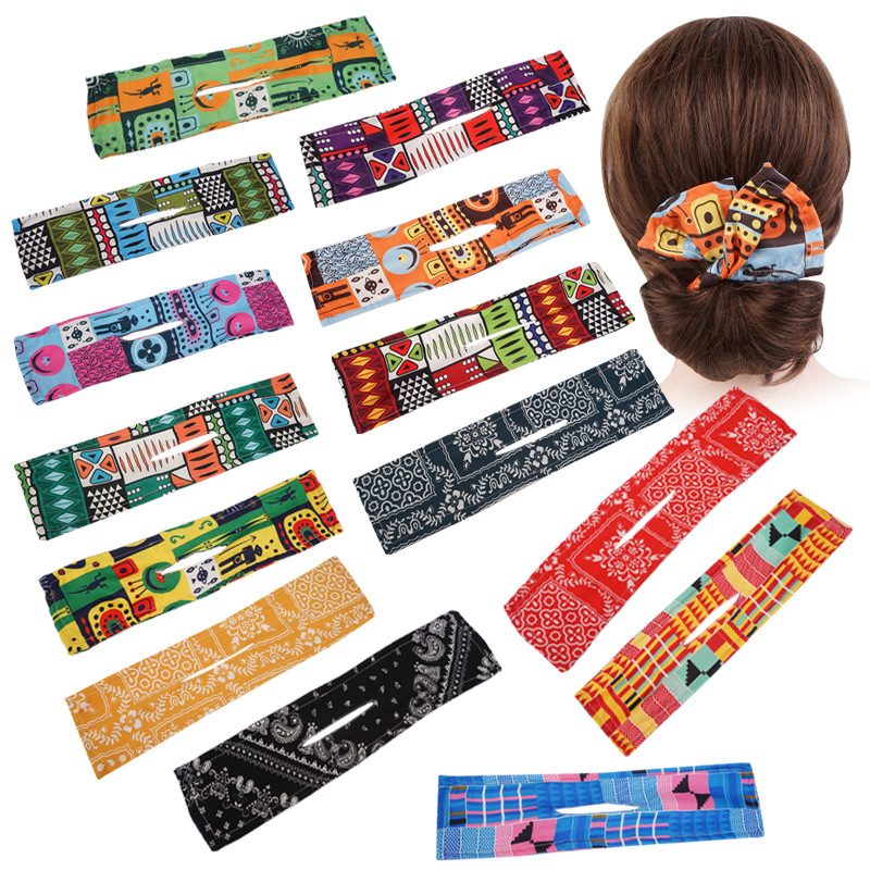 Fashion Hair Bands Women Bow Headband Bow Deft Bun Deft Hair Bun Tie Hair Bun Maker