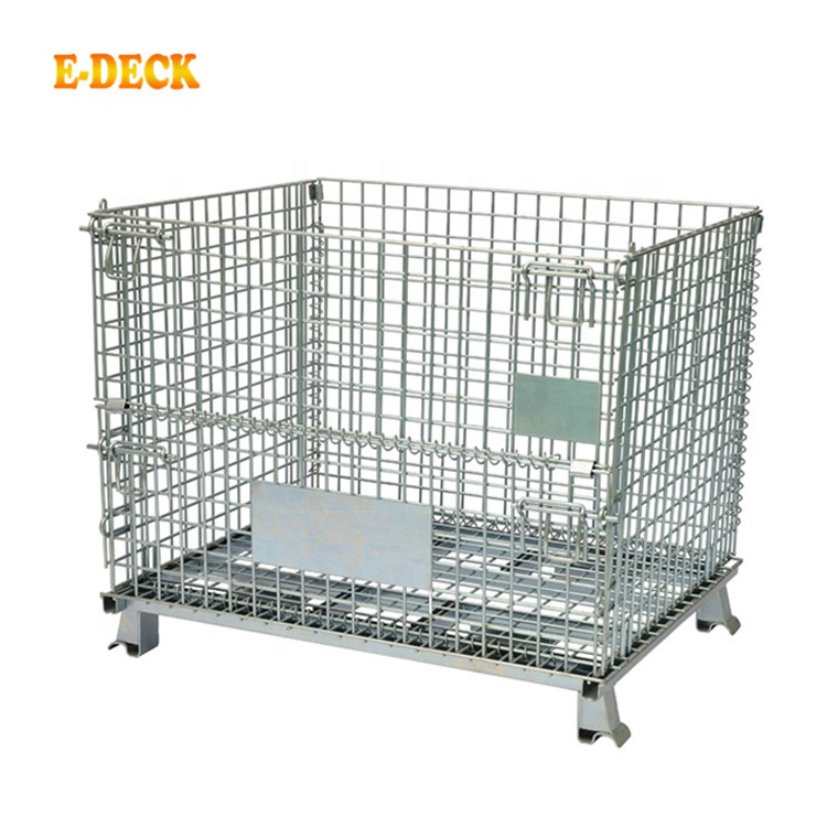 E-DECK оцинкованной стали жесткие промышленные стека промышленности сварная сетка для хранения вещей и для хранения оборудовании проволочный контейнер для склада