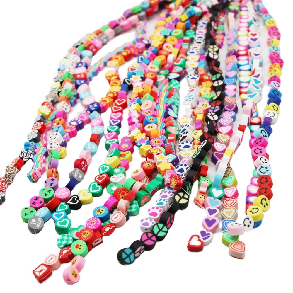 Factory Wholesale Varies Kind of Polymer Clay Heishi Beads DIY Beaded Jewelry Making Ceramic Clay & Porcelain Beads in Bulk