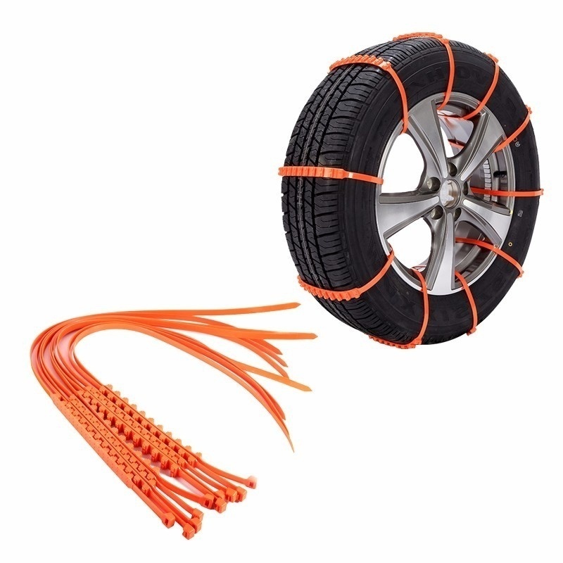 10Pcs Anti Slip TPU Snow Chains Universal Car Suit Tyre General Automobile Tire For SUV Off-Road Safety Chains Snow Mud Ground