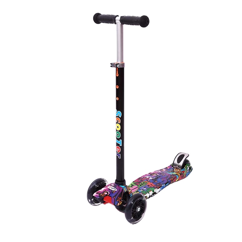 Hot-selling three-wheeled children's PU three-wheeled professional scooter in 2021