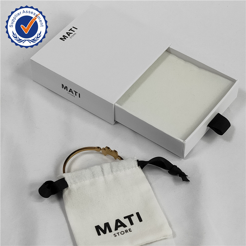 Custom Logo Printed Jewelry Gift Bag Necklace Box Package Slide Drawer Paper Box For Jewelry Packaging