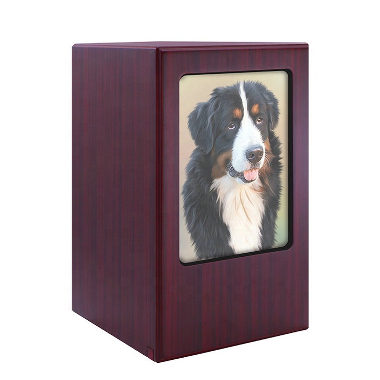 wooden cremation pet cinerary casket urnas para mascotas pet coffin wooden dog cat pet urns wholesale
