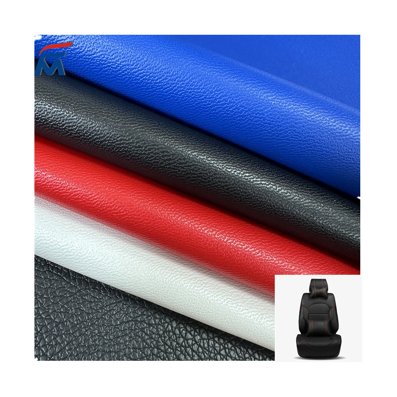 lichi pattern pvc pu artificial synthetic faux leather custom antimildew leather for car seat sofa accessory manufacturer