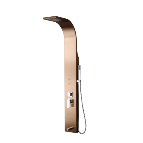 Contemporary Hotel Villa Bathroom Project Modern Rainfall Faucets Luxury Massage Stainless Steel Shower Panels System