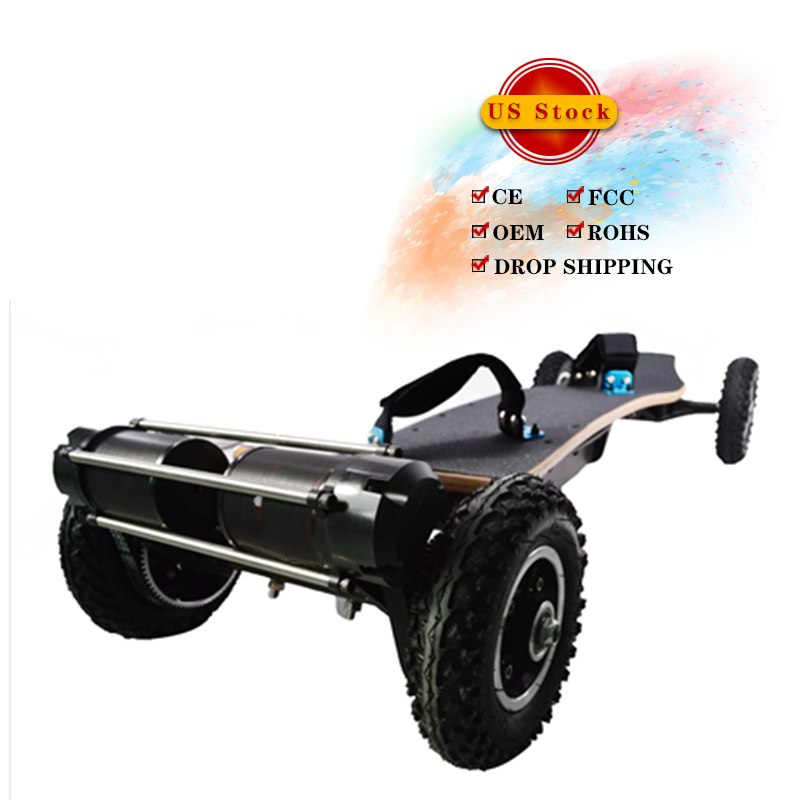 USA warehouse cheap Electric-Mountain Board Dual Motor all Terrain off Road Electric Skateboard with Drop shipping