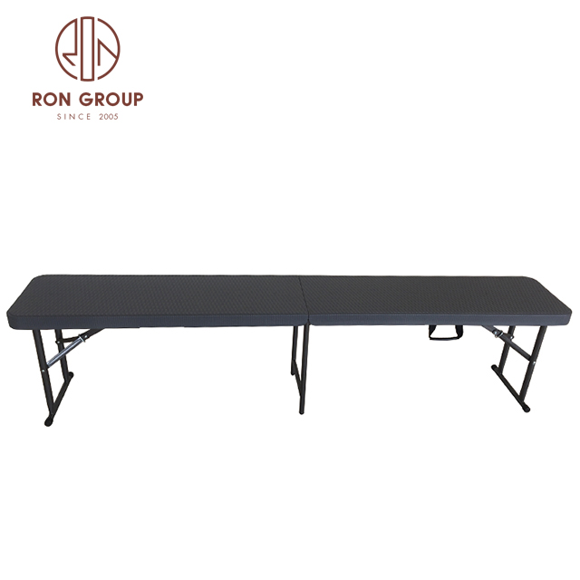 hotel table 10 seater plastic folding dining table with steel legs