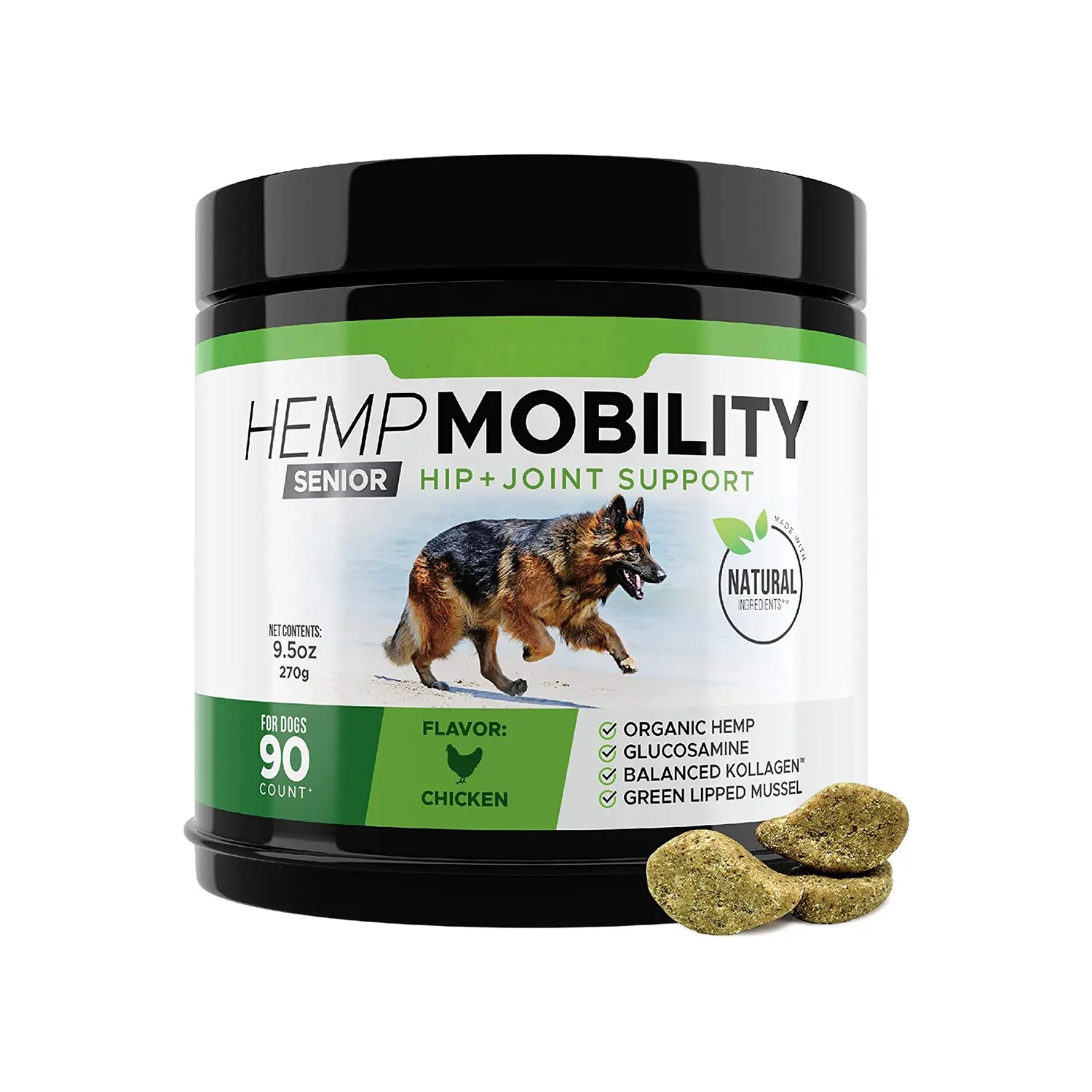 Hot Selling Organic hemp Treats with Hemp Oil, Collagen for Senior Dogs Hip & Joint Supplement