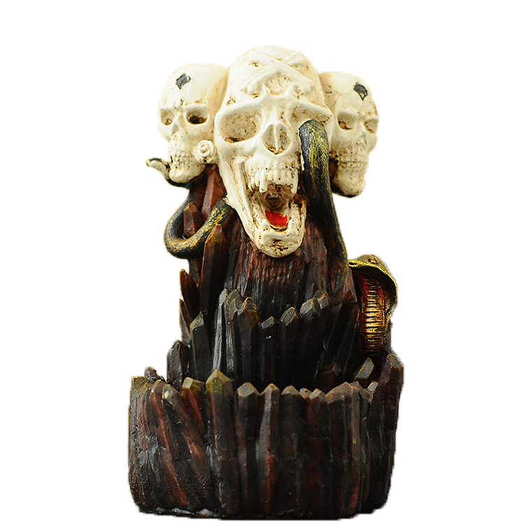 Nordic Resin Backflow Incense Burner Creative Halloween Spoof Gifts Home Decoration Aromatherapy Censer Crafts Ornaments