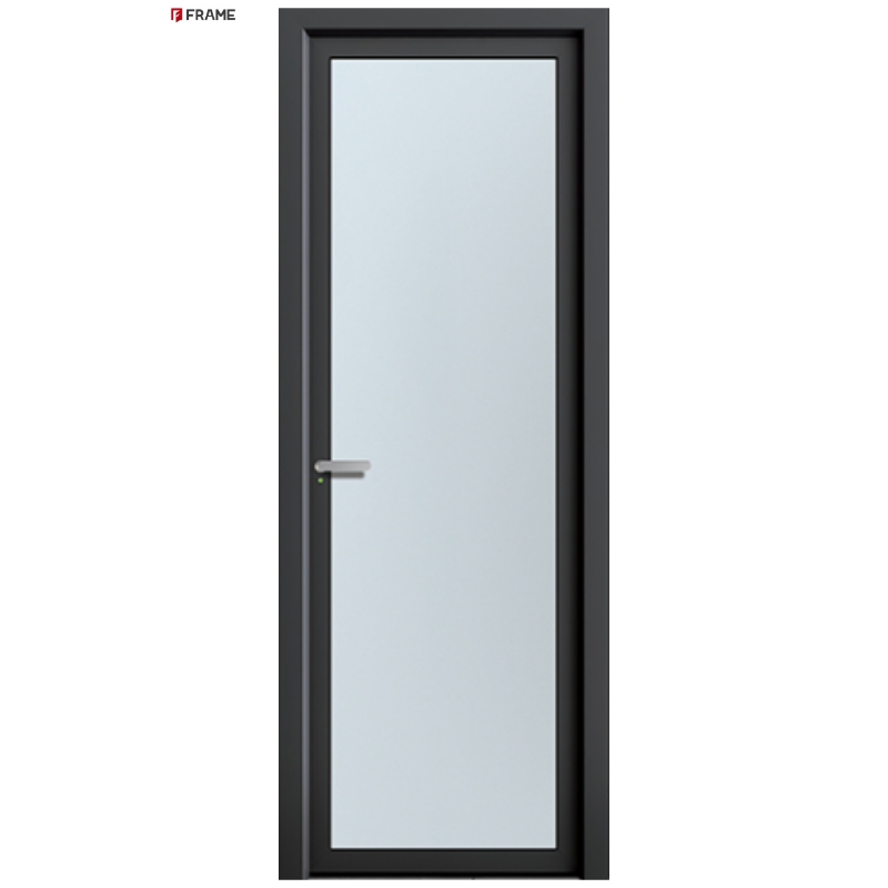 Modern Doors and Windows Frosted Glass Aluminum Exterior or Interior Optional Automatic Swing Hinged House Door