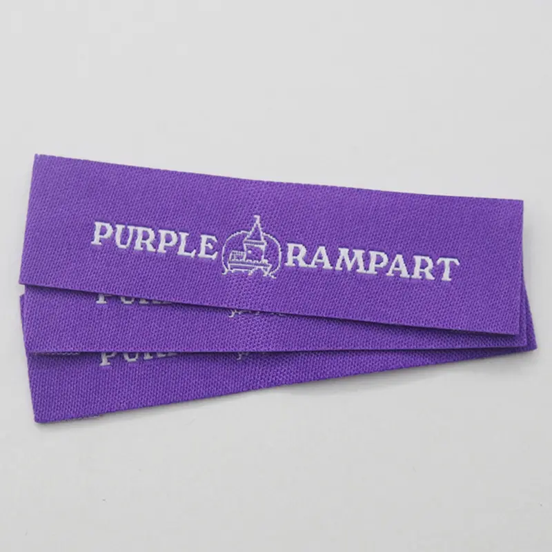 Clothing Accessories Private Brand Name Logo Damask Woven Tag Garment Cloth Label Custom Woven Label For Clothing