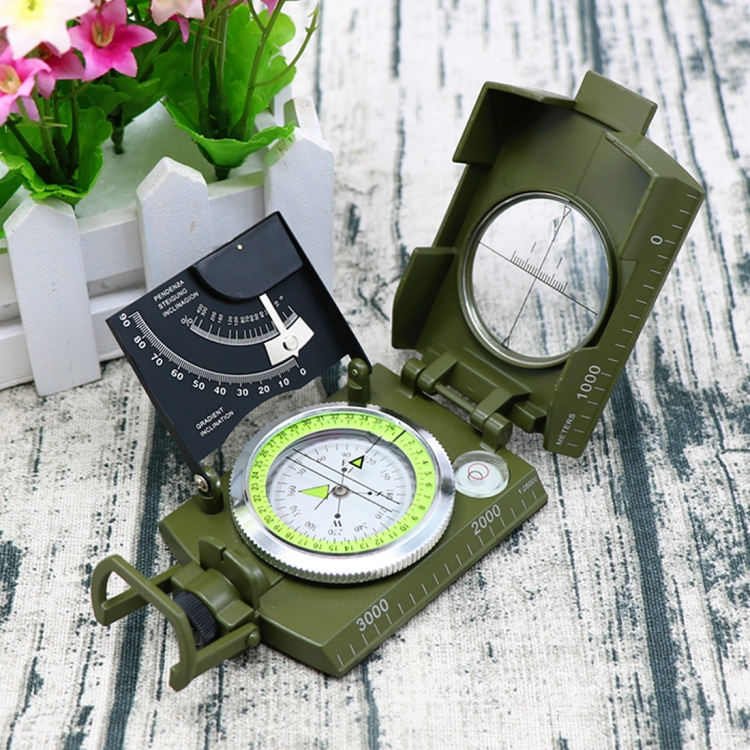 Модный goldgood уличная мультифункциональная Военная дорожная геологии Карманный компас Радужный американский компас световой дисплей (зеленый)