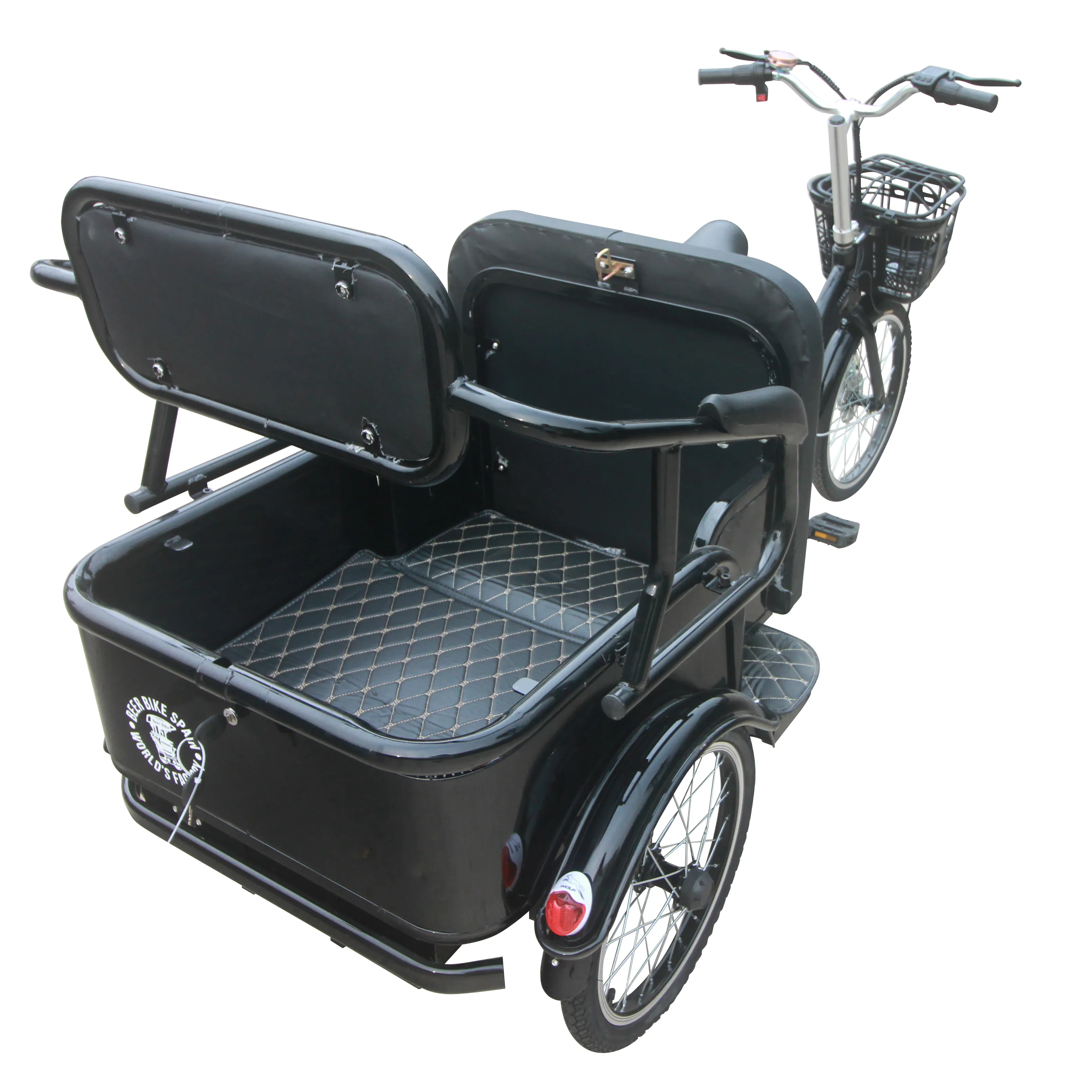 China good quality tricycle/ 3 wheel electric bicycle for 2 adults