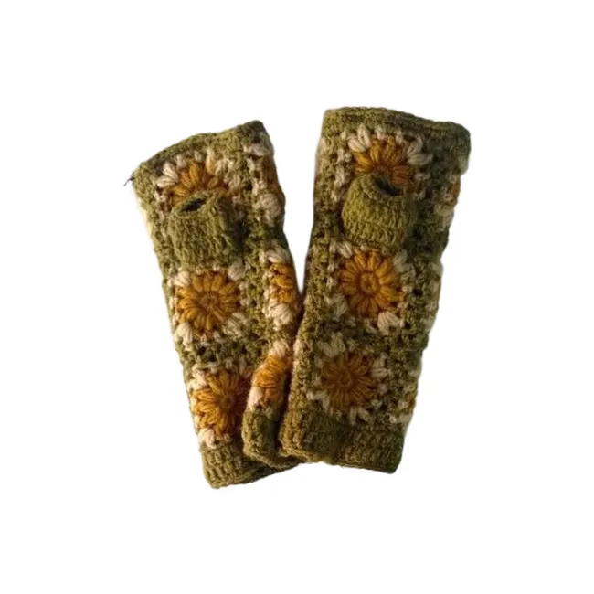 High Quality Outdoor Women Winter Warm Knitted Woolen Fingerless Glove
