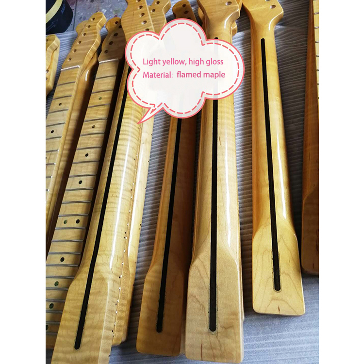 Wholesale Flame Maple guitar Necks ST TL guitar neck with 21 frets for strat tl electric guitar
