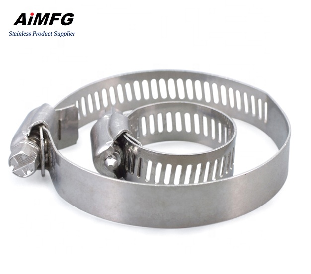 4 inch America Small Adjustable Hose Clamps Perforated Hose Clip Clamp Butterfly Air Orbit Hose Clips Stainless Steel 304