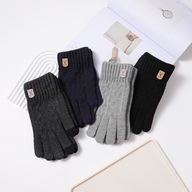 Wholesale Magic GlovesWomen Mittens Acrylic Gloves Winter Warm Stretch Knitted Touch Screen Women Men Daily Life Jacquard Winter